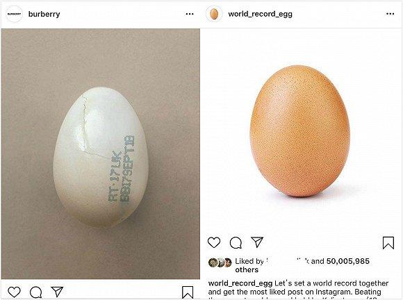 Burberry egg instagram sale