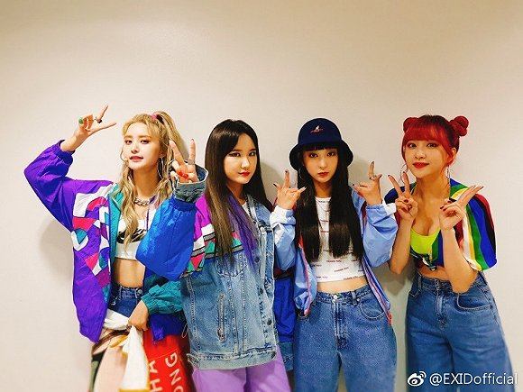 　女团EXID；图片来自官方微博