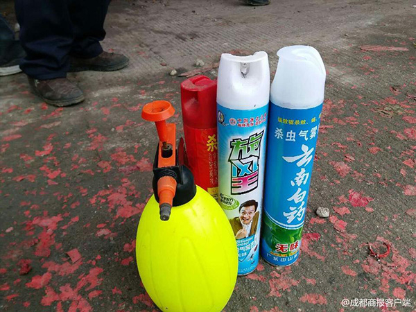 邻居救人时使用的杀虫剂、农药 珙县兜兜网供图