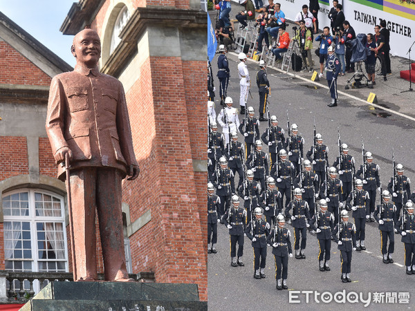 “促转会”建议改台币、撤除蒋介石铜像、台军三军仪队。（图片来源：台湾“东森新闻云”）