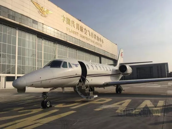 奖状680校验飞机即将进行北京大兴国际机场最后一场飞行校验。曾晓新 摄