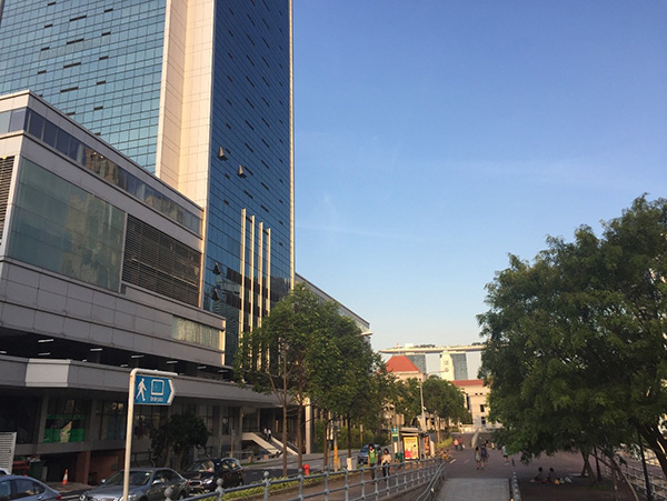 朝鲜大使馆所在大楼外景。