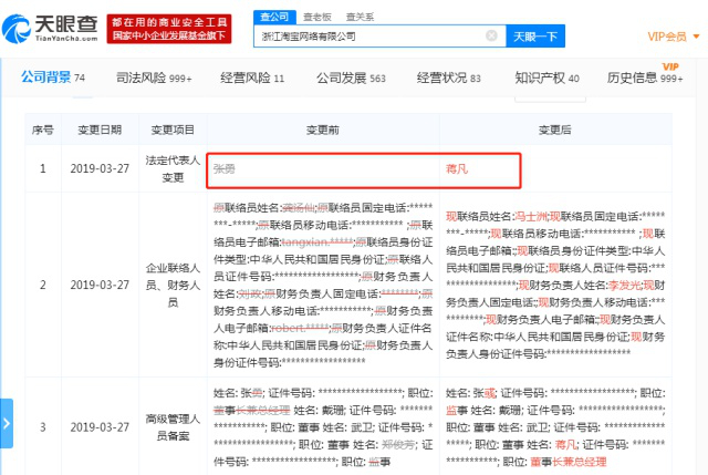 天眼查截图
