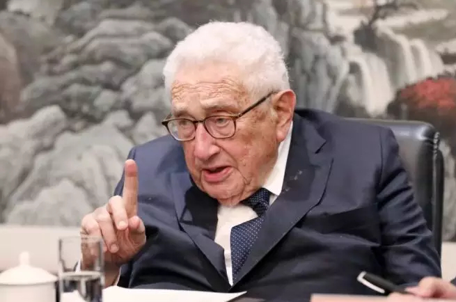 ▲2018年11月，基辛格到访北京大学。&nbsp; &nbsp;图/新京报网