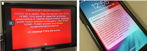 △加拿大的警报系统可通过电视、手机等随时发出警报（与此案无关）