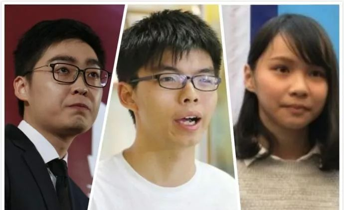 从左至右分别为：陈浩天、黄之锋和周庭