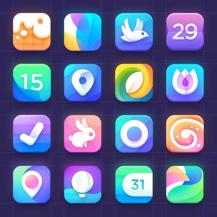 一组燃爆你眼球的APP LOGO图标UI设计作品