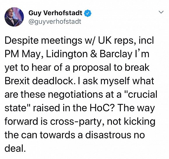  Guy Verhofstadt推特