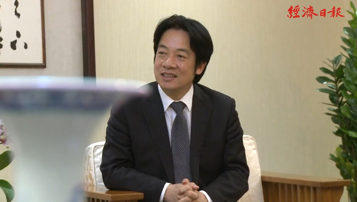  赖清德接受《经济日报》专访。