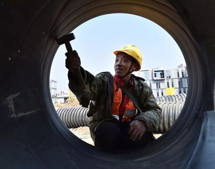 市民中心施工现场。摄影/刘向阳