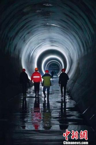 此前建设中的千岛湖配供水工程。杭州市水务集团供图