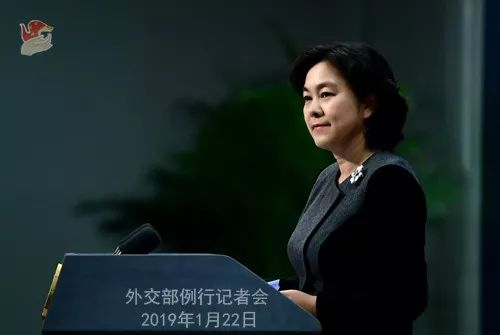 ▲1月22日，外交部发言人华春莹主持例行记者会。（外交部网站）