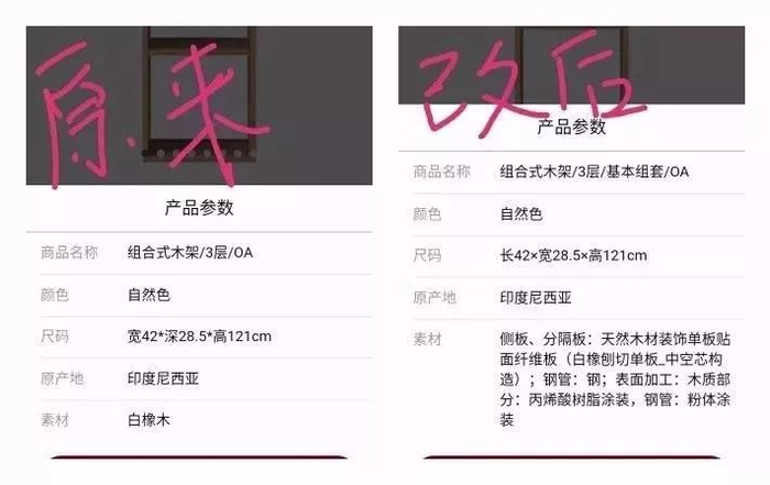 ▲消费者提供的商品信息截图