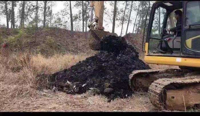 督察组随机抽取点位进行开挖。