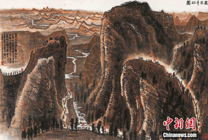  李可染《万水千山图》 供图