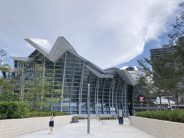 香港西九龙站的车站建筑。