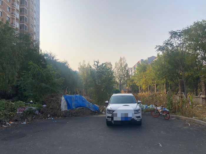 　　中滩村北三街东段向西延伸的尽头，被一片荒地阻断，荒地的另一头即是丽水园小区。新京报记者 张静姝 摄