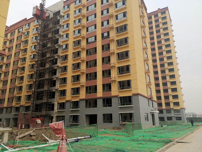 正在建设的“北赵家坟新民居”项目。新京报记者 张建 摄
