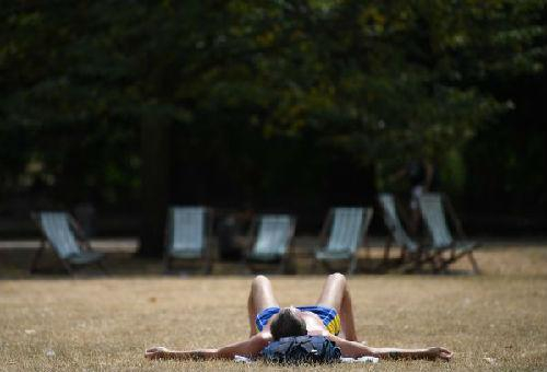 今夏以来，英国部分地区持续高温干旱天气。（新华社/欧新）