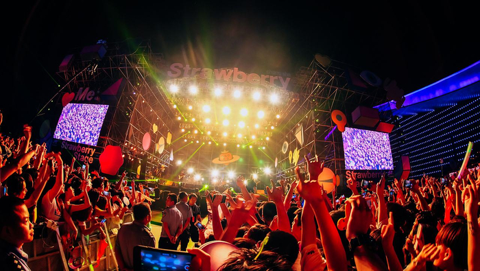 往年草莓音乐节盛况