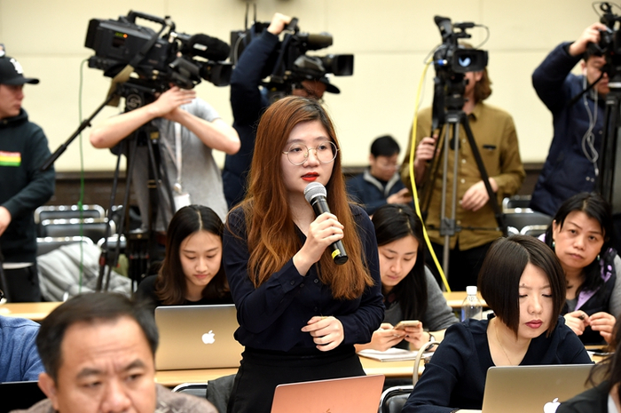 中国国际电视台记者提问