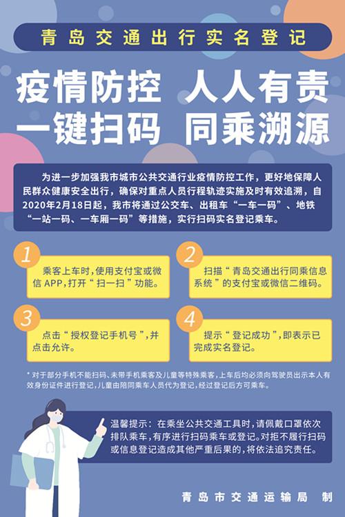 一键扫码同乘溯源！明天起青岛公共交通和出租汽车行业实施实名乘车