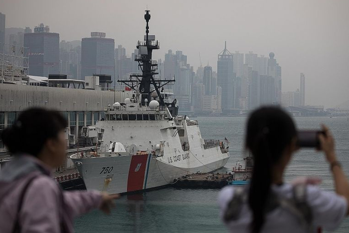 　前往香港访问的“博索夫”号巡逻舰 图源：美国海岸警卫队