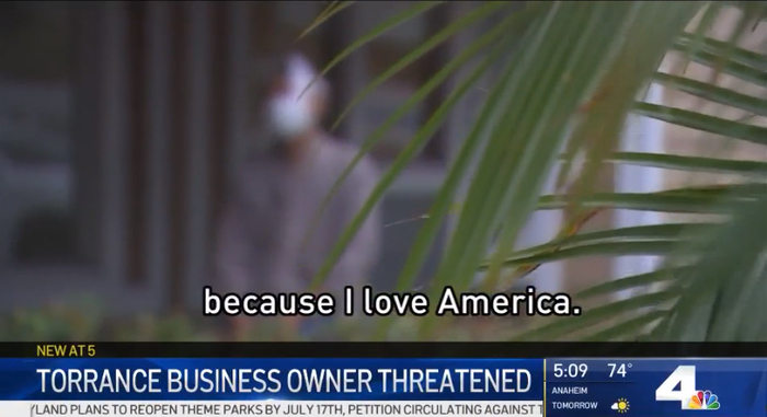 （截自 NBC洛杉矶采访视频）