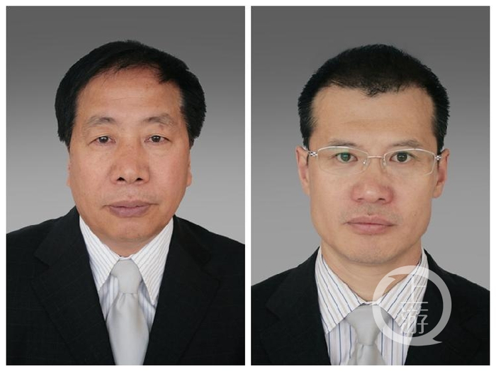 原西安地铁办副主任王志强（左）和唐宏波（右）。 &nbsp;西安地铁官网 资料图