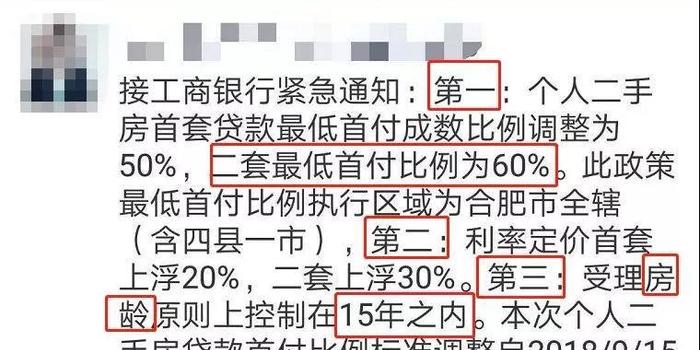 银行官宣!合肥二手房贷款首付最低5成! 二套6成