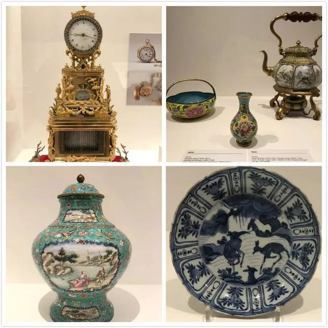  △此次展出的故宫藏品分为“扬帆远播”、“西风东渐”、“交互参酌”三个板块，主要反映明、清两朝与外部世界的交流与互动。（央视记者张淳拍摄）