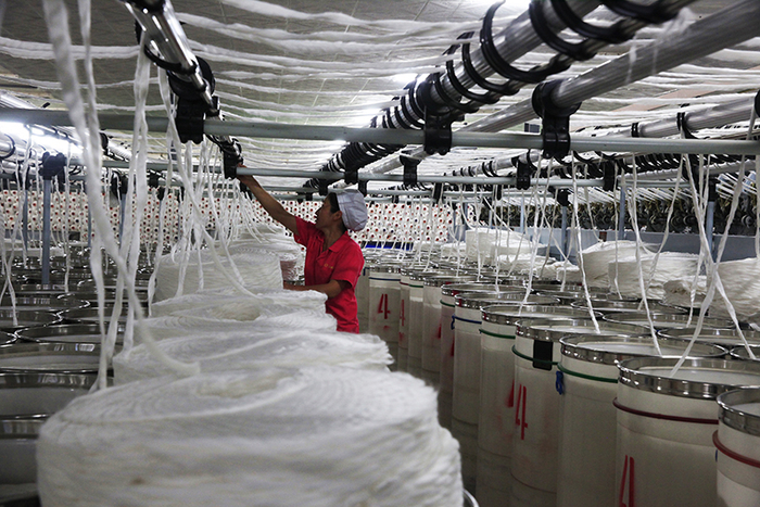 沛县纺织新纤维材料生产车间