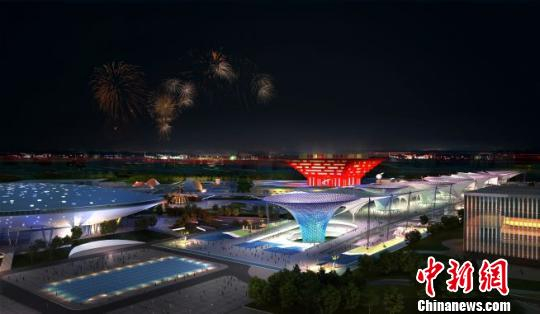 2010年上海世博会园区夜景照明规划效果图。供图
