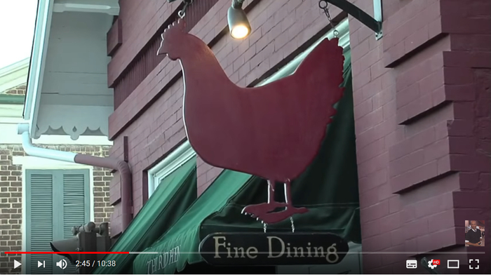 &nbsp; 红母鸡餐厅外景视频截图，图自youtube