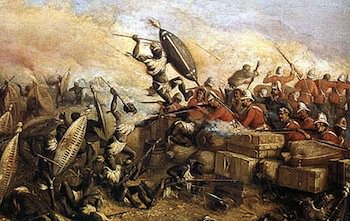 非洲祖鲁人抗击英国军队