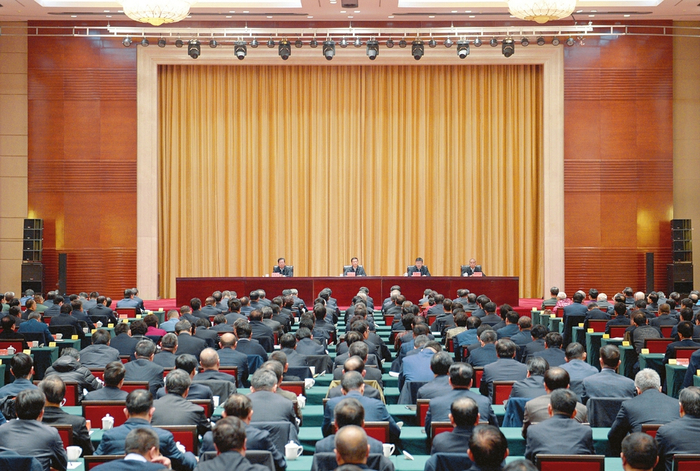  11月30日下午，山西省全省领导干部会议在太原召开。 本报记者 李兆民 史晓波 摄