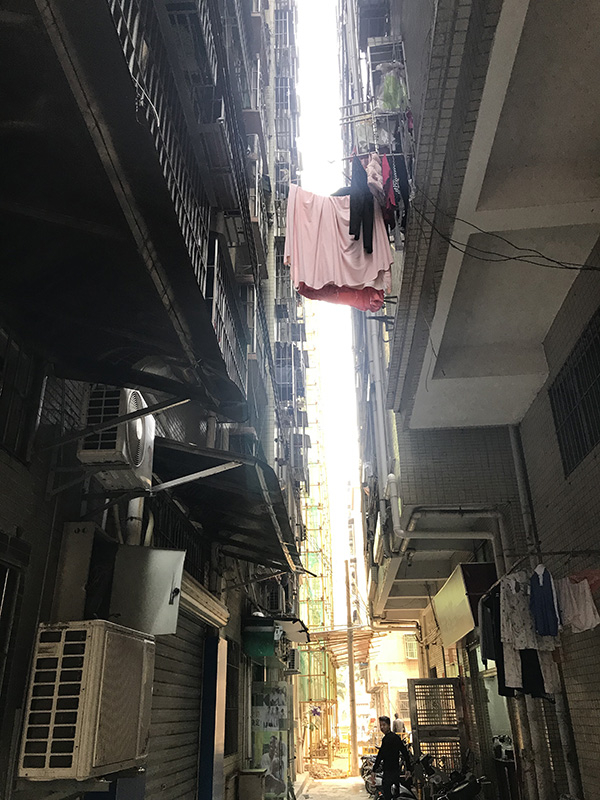  楼房之间的空隙狭小 澎湃新闻记者 沈文迪 图
