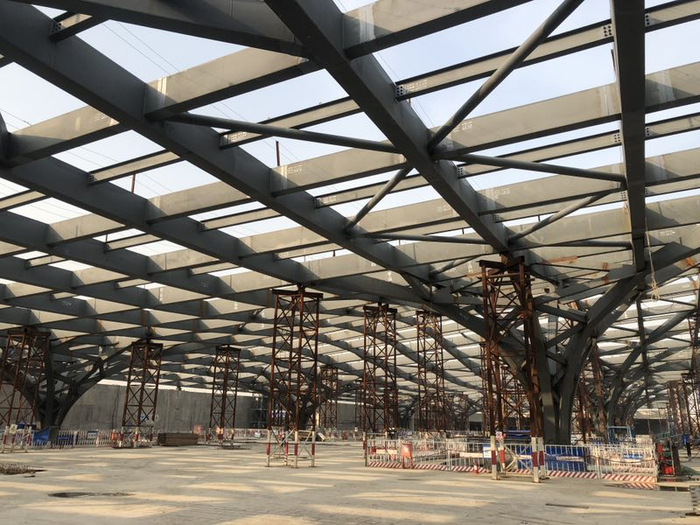 环球影城站施工图&nbsp; 图片来源：市重大办