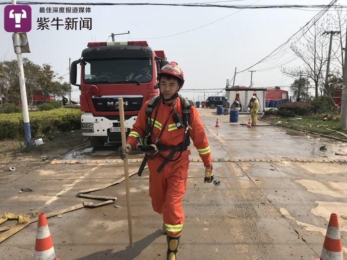 谭雨江在响水进行救援