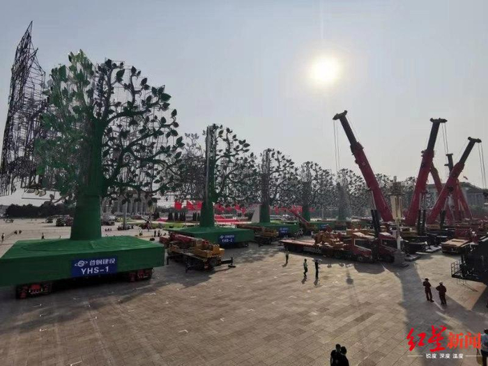 ↑烟花树的安装