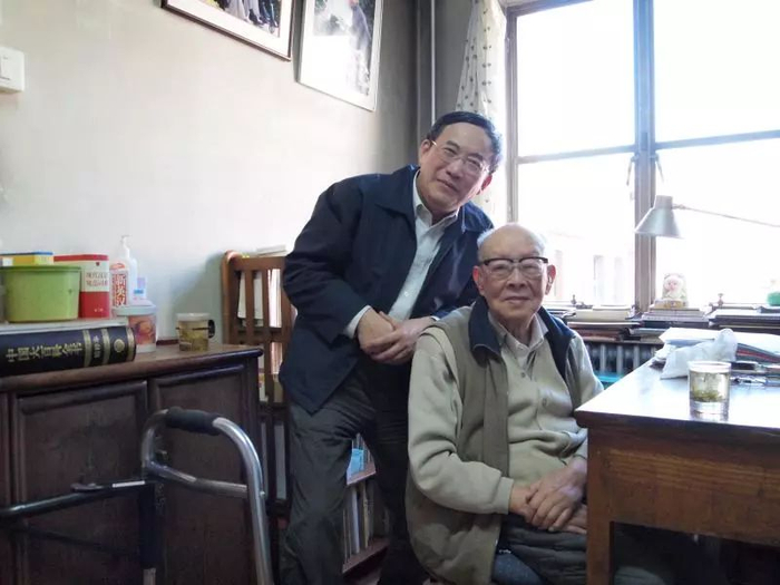 2011年3月9日葛剑雄与108岁的周有光先生