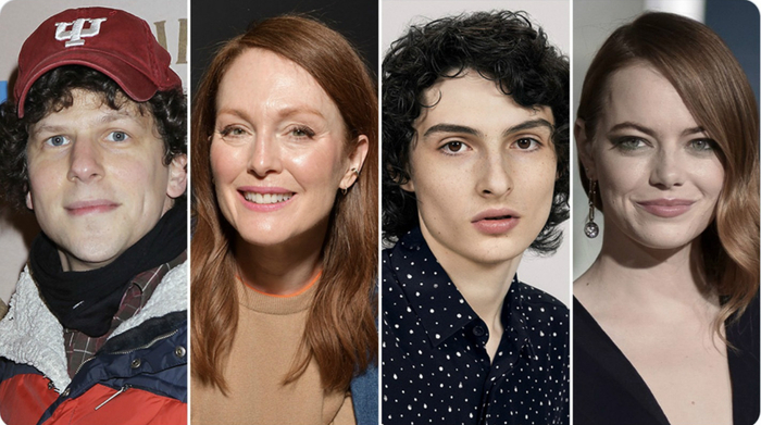 杰西·艾森伯格、朱丽安·摩尔、菲恩·伍法德、艾玛·斯通。图片来自网络