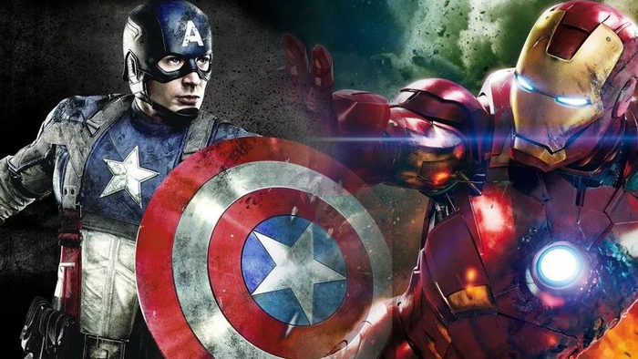 美国队长（左）和钢铁侠（右）