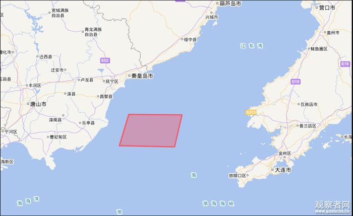  国产航母在秦皇岛市以南海试