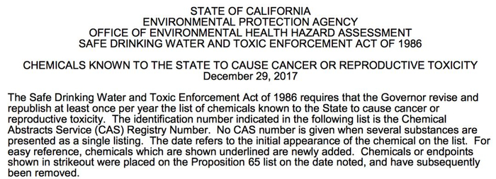 ▲“65提案”要求须提醒的化学元素最新清单