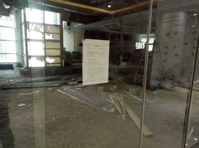 上海陆家嘴一写字楼空置待租区域