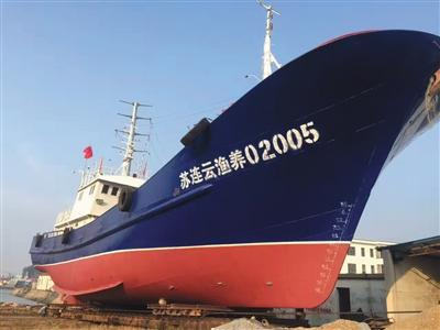 前岛公司“海上保安队”用于护渔的船只。新京报记者 王煜 摄