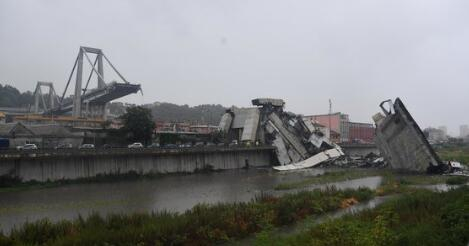 意大利政府公开大桥垮塌原因。（图源：推特）