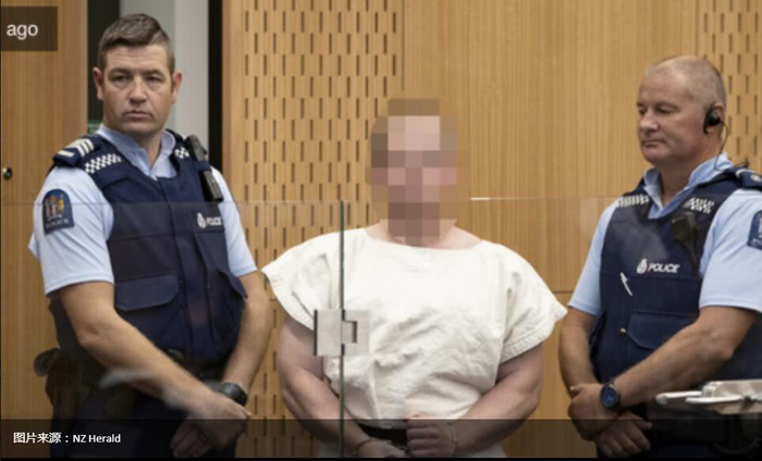 　3月16日，塔兰特出庭受审（图源：新西兰先驱报）