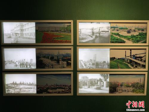 鞍钢今昔对比照片。刘丹忆 摄